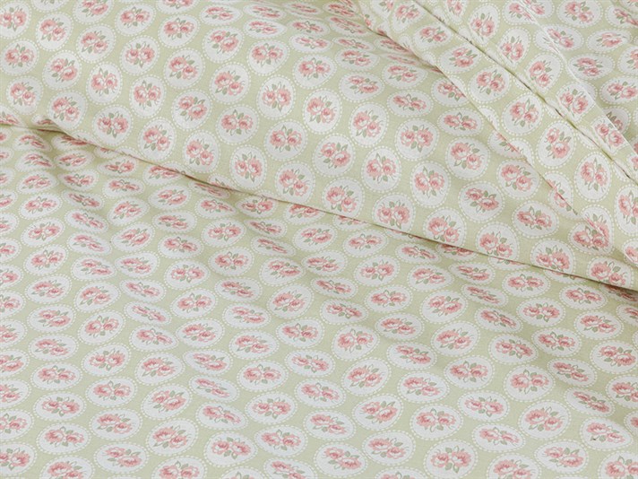 Cireșă mică Cu Bumbac King Size Set Lenjerie De Pat 240x220 cm Verde deschis