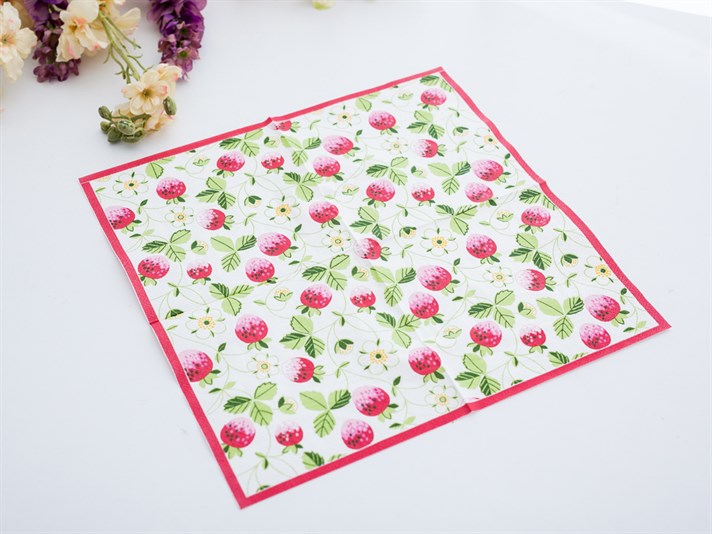 Cherry Paper Tissue Napkin 33x33 cm Red