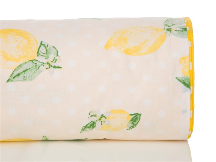 Citrus Cu Bumbac Double Lenjerie De Pat 200x220 cm Galben