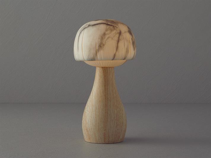 ciupercă Cu Led-Uri Iluminare Decorativă 9.5x21 cm Natural.