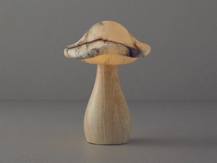 ciupercă Cu Led-Uri Iluminare Decorativă 12x23.2 cm Natural.