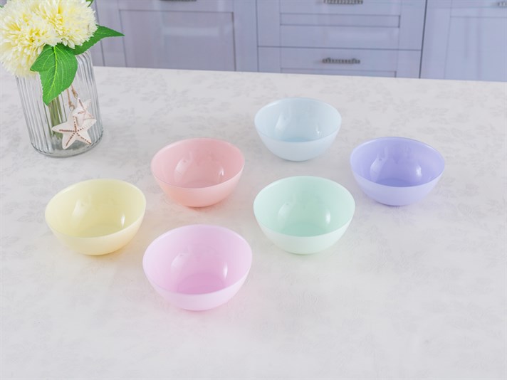 Claire Glass  Cu 6 Boluri 425 ml Colorat