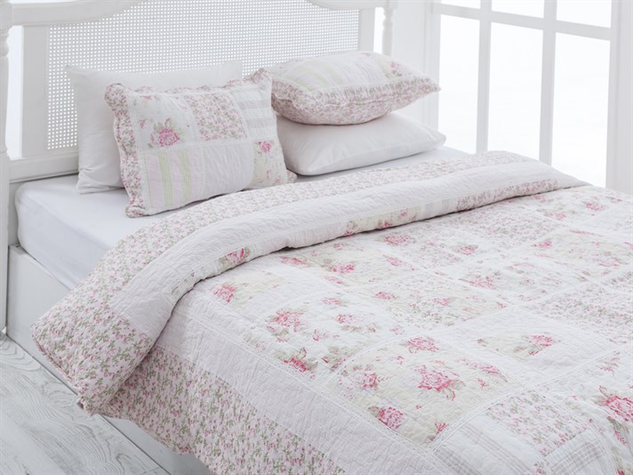 clasic  Patchwork Pentru o persoana  SET CUVERTURĂ DE PAT 160x240 cm Roz