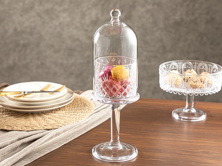 Clasical Glass With Feet Presenter 41 cm Transparent