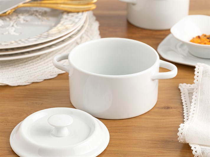 Classy Porcelain Mini Cookware 325 ml White