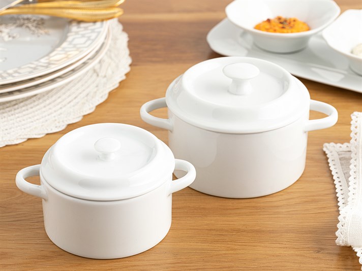 Classy Porcelain Mini Cookware 525 ml White