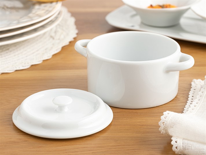 Classy Porcelain Mini Cookware 525 ml White