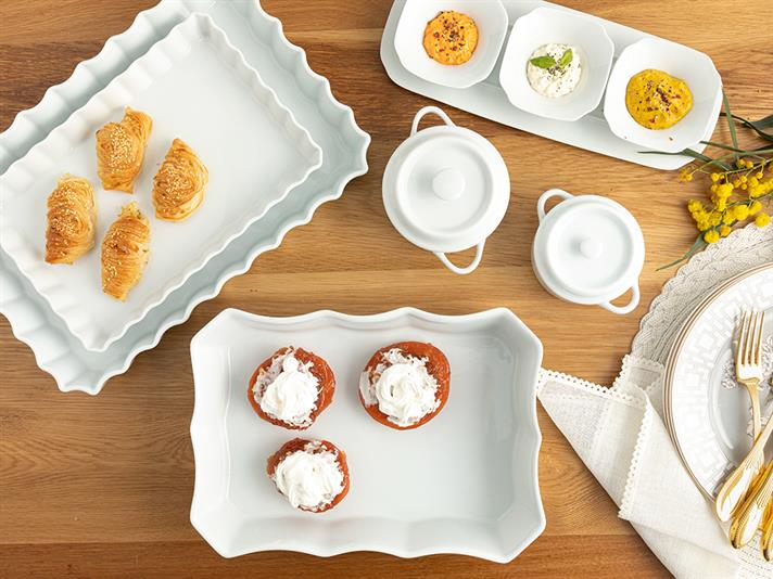 Classy Porcelain Oven Cover 31 cm White