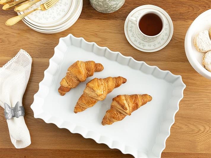Classy Porcelain Oven Cover 40x28 cm White