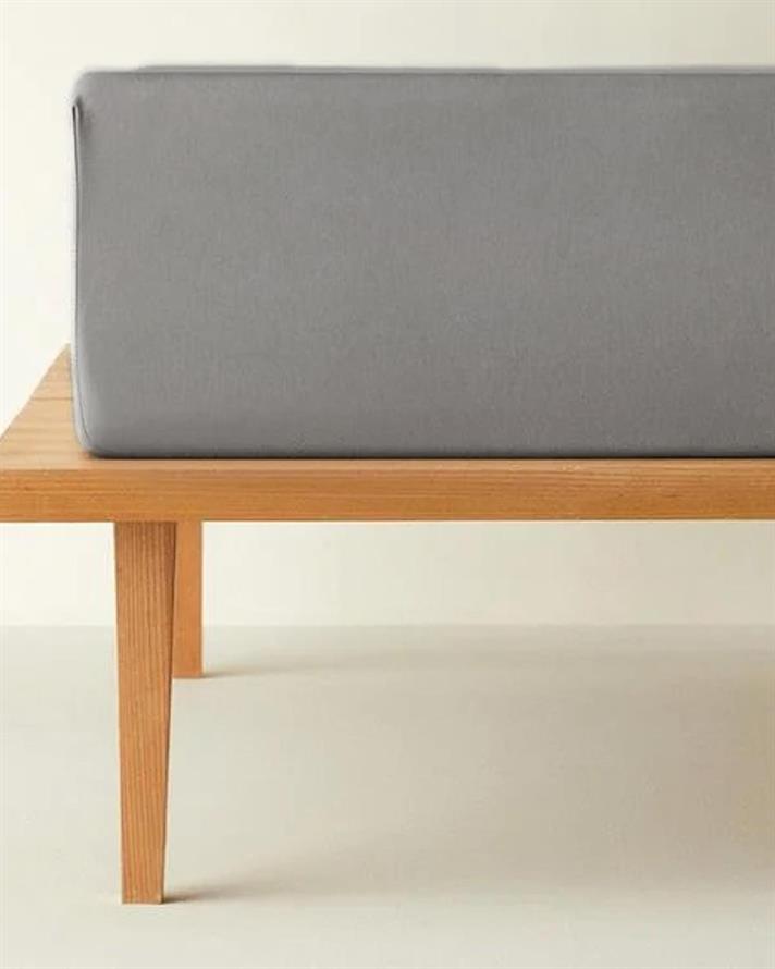 Cearsaf cu elastic, pentru doua persoane, Classy, bumbac-poliester, 160x200 cm, antracit