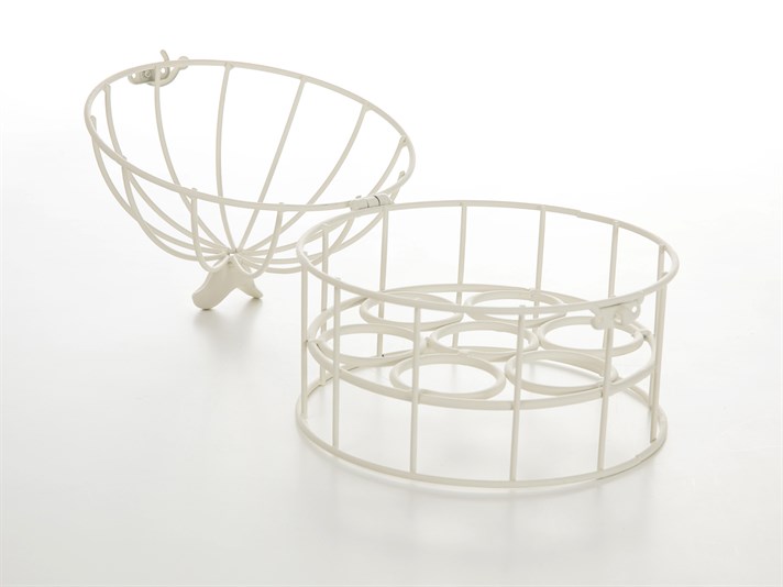 Clayton Fier forjat  SUPORT DE OU 17,5x17x5x19,5 cm Cream