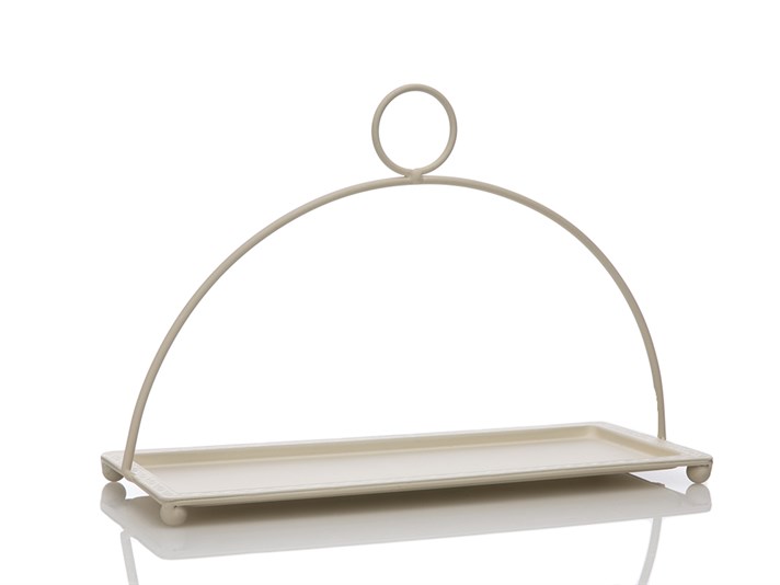 Clayton Fier forjat  TAVĂ 34x13x23 cm Cream