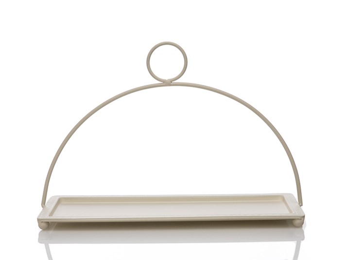 Clayton Fier forjat  TAVĂ 34x13x23 cm Cream