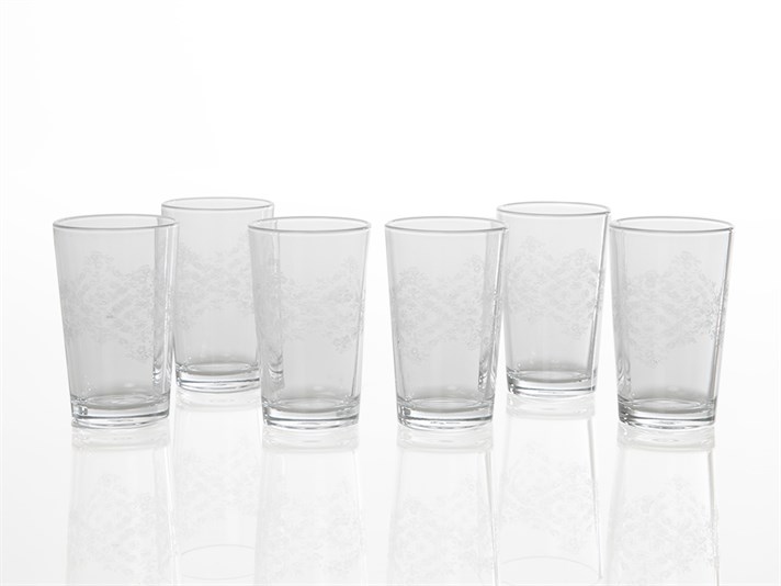 Clayton Sticlă 6 Piese Lângă Cafea Pahar De Apă 100 ml Alb