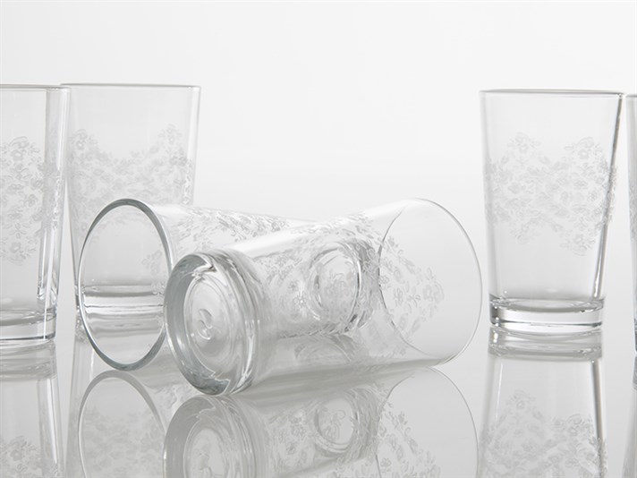 Clayton Sticlă 6 Piese Lângă Cafea Pahar De Apă 100 ml Alb