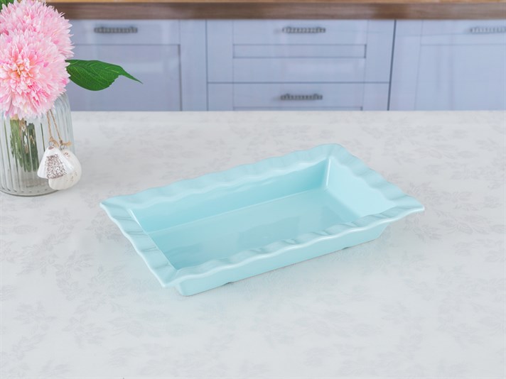 Clayton Ceramică  Dreptunghi  VAS PENTRU CUPTOR 33 cm Ecru-Mentă