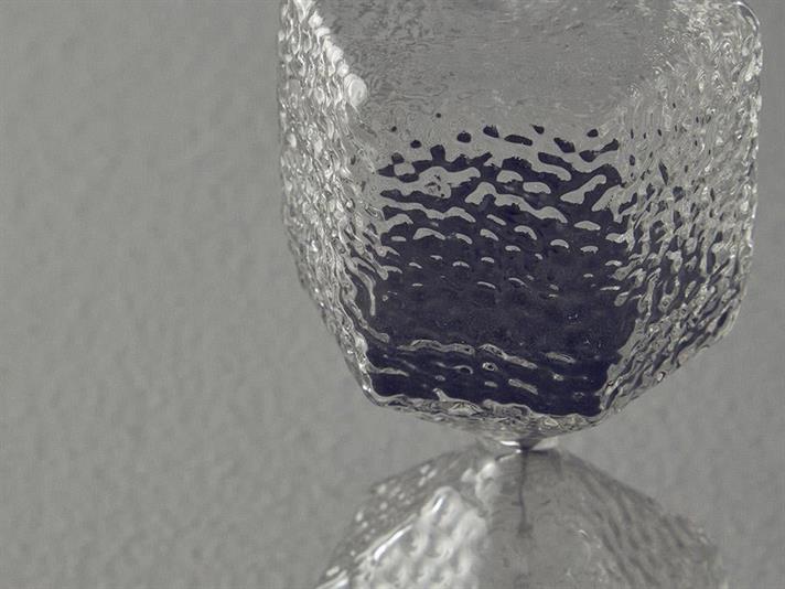 Pentagonal Glass 15 min Hourglass 6,5x6,5x15 cm Black