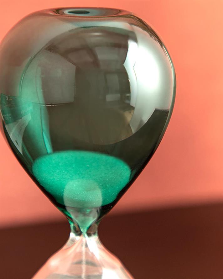 Alvin Glass 30 dk Hourglass 8,2x8,2x20 cm Green