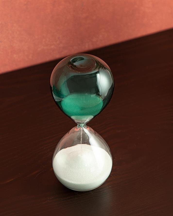 Alvin Glass 30 dk Hourglass 8,2x8,2x20 cm Green