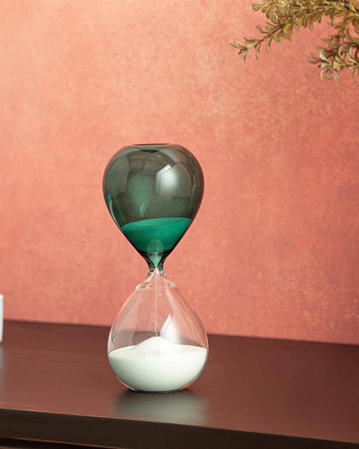 Alvin Glass 30 dk Hourglass 8,2x8,2x20 cm Green