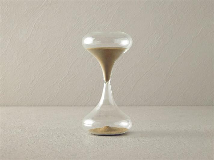 Dulcia Glass 30 min Hourglass 10x20 cm Gold