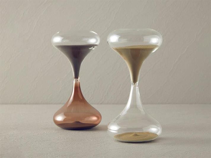 Dulcia Glass 30 min Hourglass 10x20 cm Gold