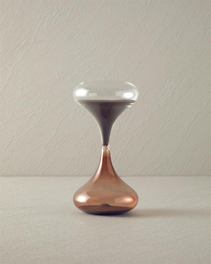 Dulcia Glass 30 min Hourglass 10x20 cm Brown