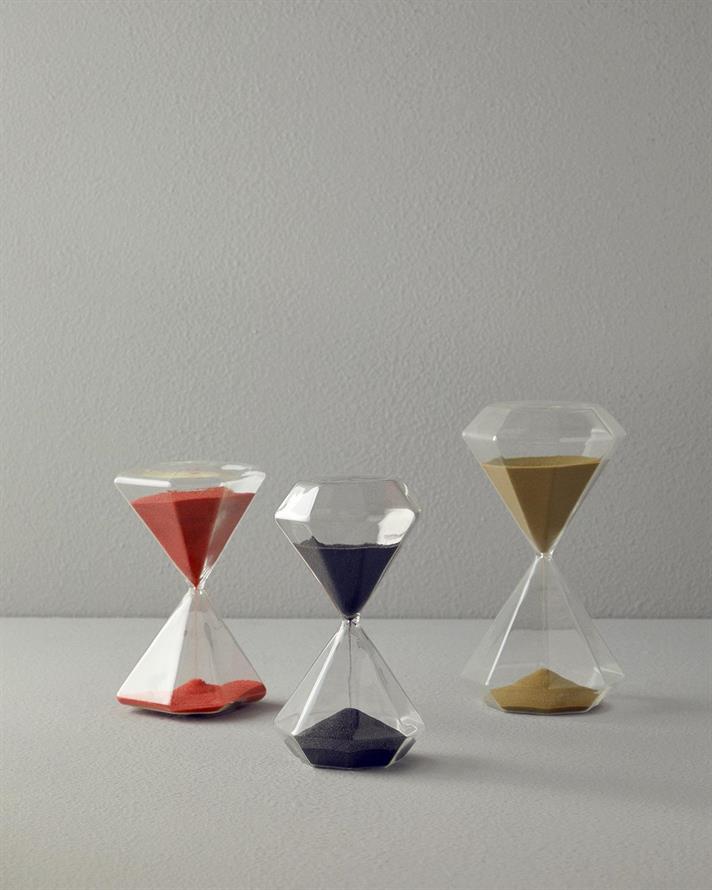 Square 30 min Hourglass Claret Red