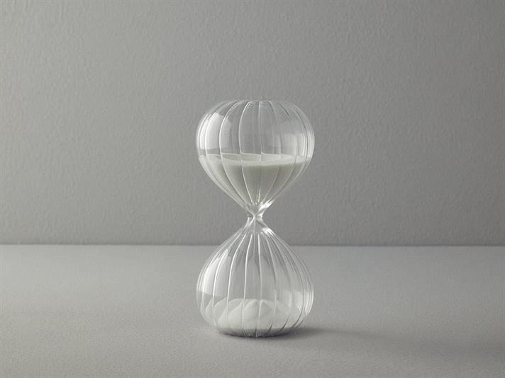 Pumpkin Glass 45 dk Hourglass 10x10x20 cm White