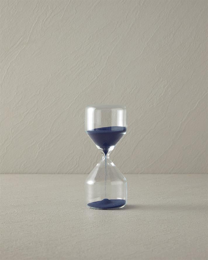 Elisa Glass Hourglass 6,5x6,5x15 cm Blue