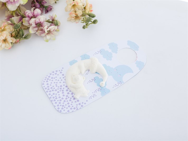 Cloud Card Pentru Mâner De Ușă Piatră Parfumată 10x21 cm Albastru