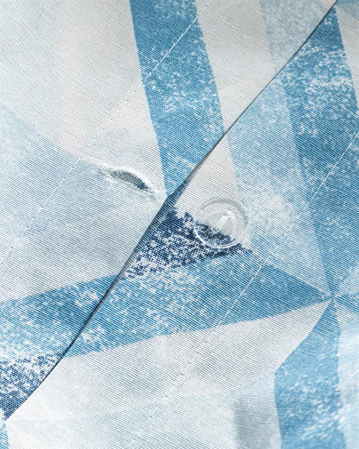 Cloudy Argyle Set Lenjerie De Pat Dublu - Set Lenjerie De Pat Bumbac Poliester | English Home, 200 x 220 cm, Albastru