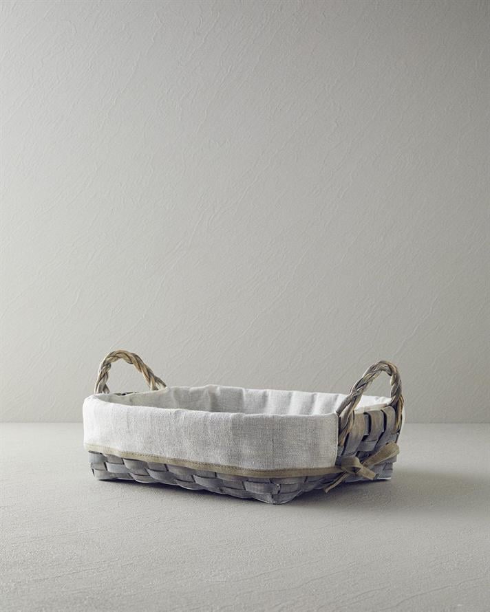 Naeva Straw Bread Basket 35x27 cm Gray