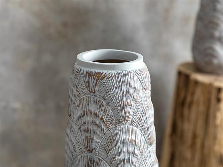 coajă Vază 18x18x39 cm Alb