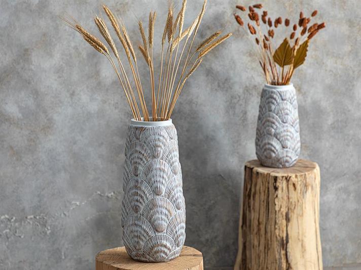 coajă Vază 18x18x39 cm Alb