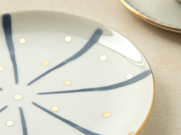 Coastal Blink Porcelain Cake Plate 20 cm Blue - White