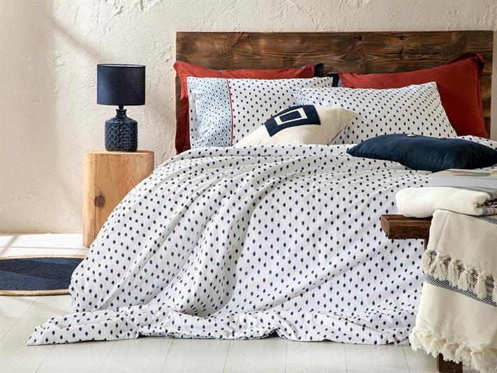 Coastal Bliss Set Lenjerie De Pat King Size, Bumbac, 240*220 Cm, Mentă - Roz Deschis