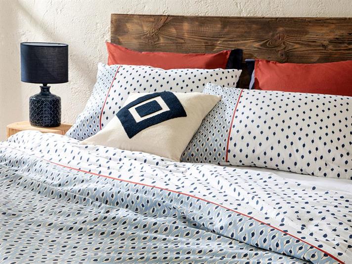 Coastal Bliss Set Lenjerie De Pat King Size, Bumbac, 240*220 Cm, Mentă - Roz Deschis