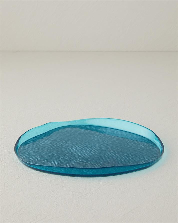 Coastal Charm Sticlă Farfurie De Tort 21 cm Albastru Deschis