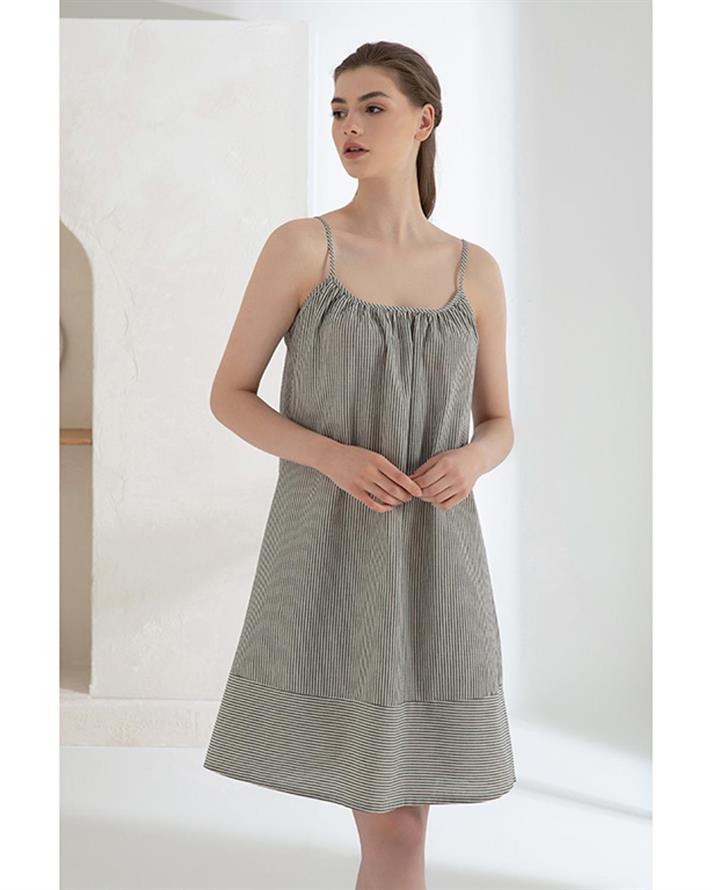 Coastal Halat De Noapte Damă, Bumbac, L, Albastru - Roșu - Verde