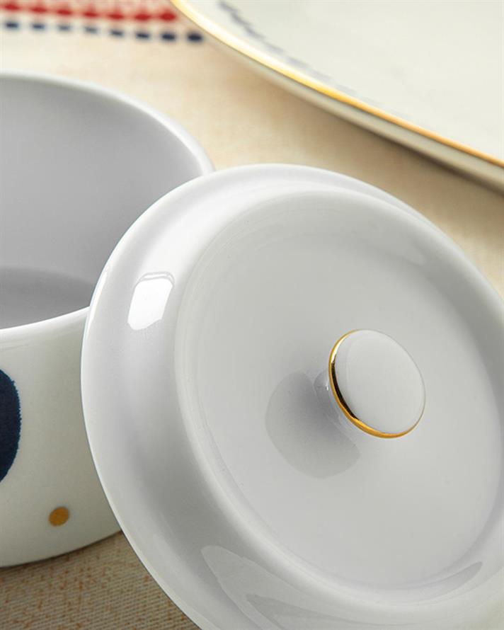 Coastal Spot Porcelain Mini Cookware 14 cm Blue-White