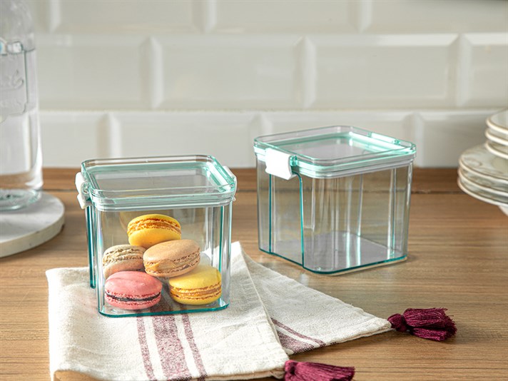 Colorato Acrylic 2 Set Food Container 700 ml Green