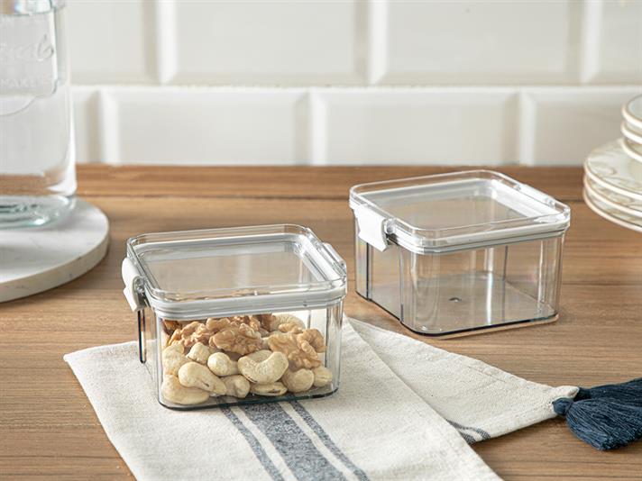 Colorato Acrylic 2 Set Food Container 450 ml Gray