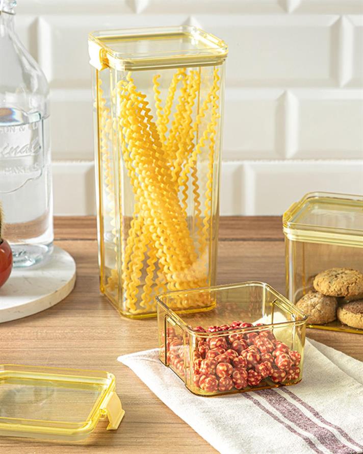 Colorato Acrylic 2 Set Food Container 450 ml Yellow