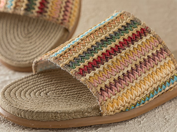 Colorful Straw Women Sandals 39 Mix