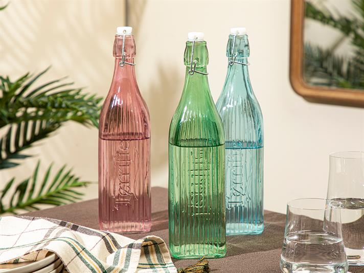 Colorist Glass Storing Bottle 1000 ml Pink