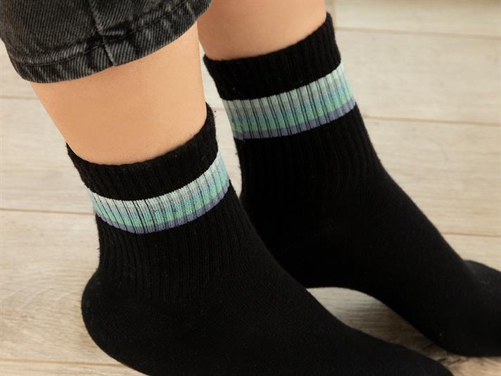 Colourful Joy Cotton Women Long-Calf Socks 36-40 Black