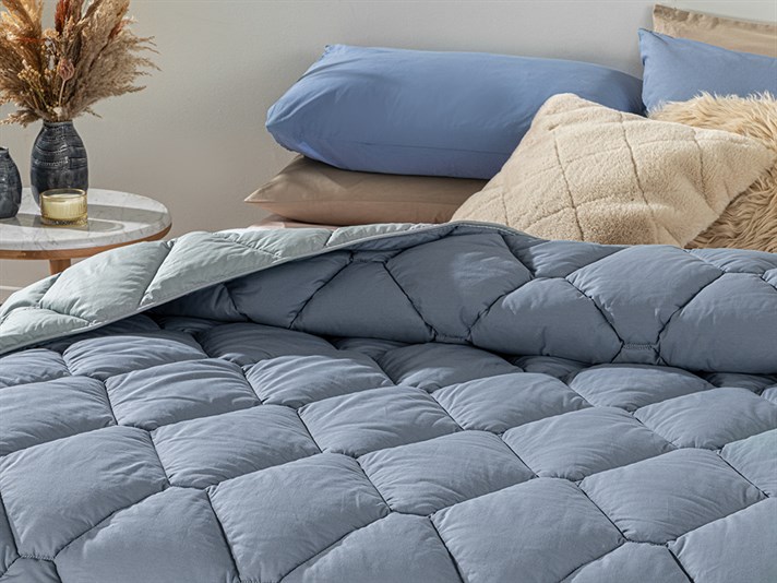 colorat Cu Bumbac Single Pilotă 155x215 cm Verde Ca Apa - Indigo