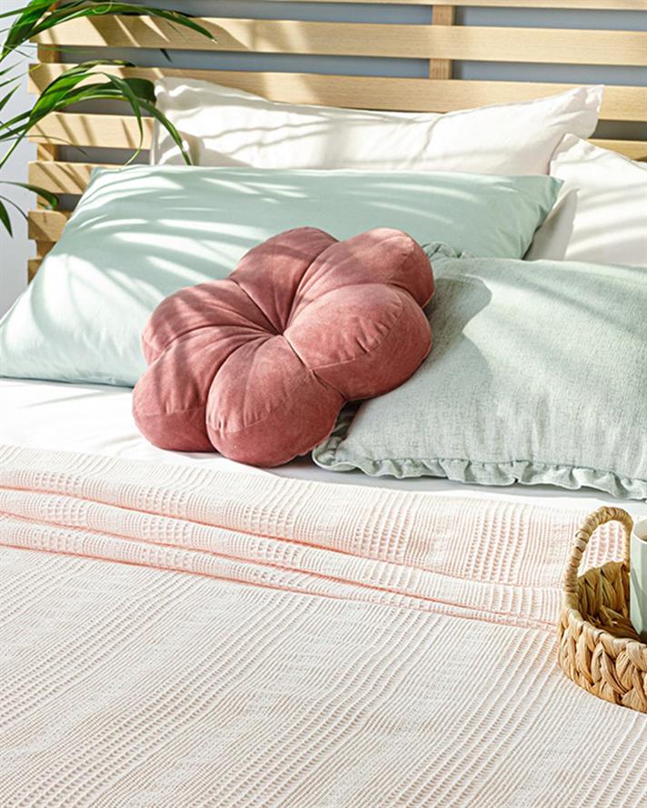 Combe Cu Bumbac Simplu King Size Pătură De Vară 220x240 cm Roz