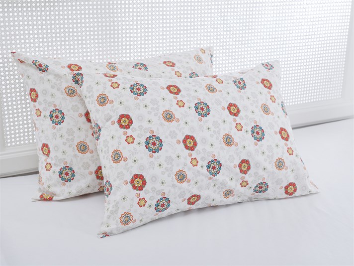 Combină de păun Cu Bumbac Cu 2 Piese Față De Pernă 50x70 cm Albastru